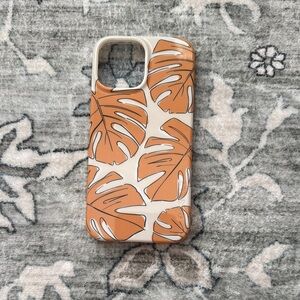 iPhone 15 Pro Max Orange & White Botanical Casely iPhone Case w/ MagSafe